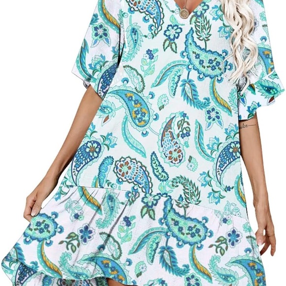 Multi-Color 2XL Women’s Swim Cover/ Sun Dress - Picture 2 of 7